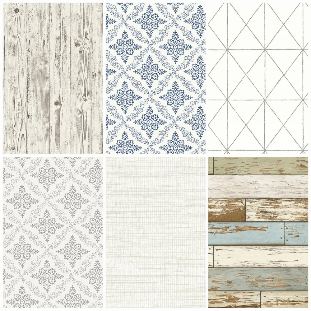 Wallpaper Java Light Gray Medallion Farmhouse Boho